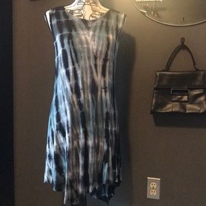 Tie Die Asymmetrical Hem Tunic Top